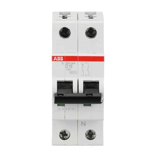 ABB - Leitungsschutzschalter 1+N-polig Charakteristik D Bemessungsstrom 13A 6kA