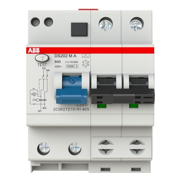 ABB - FI/LS-Schalter DS200 M - 2P - Typ A - 30 mA - 40 A - B