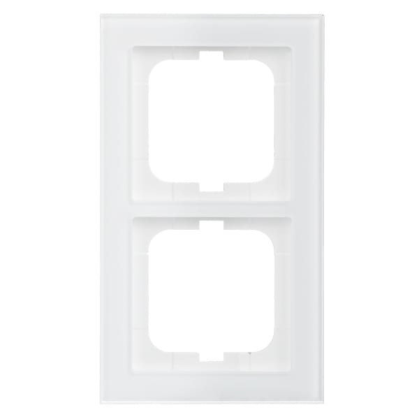 BUSCH-JAEGER - Abdeckrahmen 2-fach weißglas - Busch-axcent pur