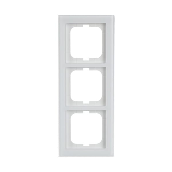 BUSCH-JAEGER - Abdeckrahmen 3-fach weißglas - Busch-axcent pur