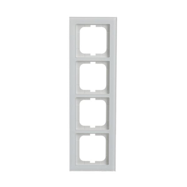 BUSCH-JAEGER - Abdeckrahmen 4-fach weißglas - Busch-axcent pur