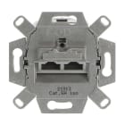 BUSCH-JAEGER - UAE Anschlussdosen-Einsatz Cat 6a RJ45 8(8)-Stecker geneigt 2-fach grau