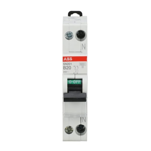 ABB - Leitungsschutzschalter Schmalbau 1+N-polig Charakteristik B 20A 6kA
