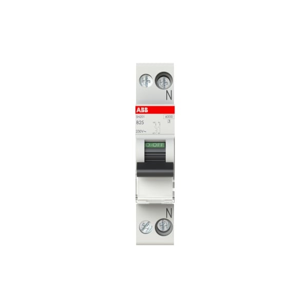 ABB - Leitungsschutzschalter Schmalbau 1+N-polig Charakteristik B 25A 6kA