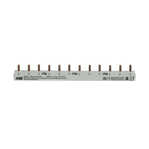 ABB - Phasenschiene 3-phasig,12 Pins,10 mm² 3Ph.,12Pins,10qmm