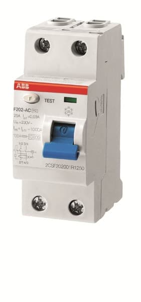 ABB - Fehlerstrom-Schutzeinricht 2-polig Typ A 63A Bemessungsfehlerstrom 300mA 16.7Hz