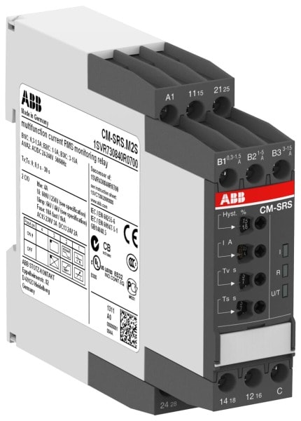 ABB - Stromüberwachungsrelais 2We,B-C=0,3-15A RMS 24-240VAC/DC