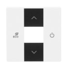 BUSCH-JAEGER - Abdeckrahmen Symbole ''Auf, Ab, ECO, Power'' 2-fach studioweiß - Plattform 63