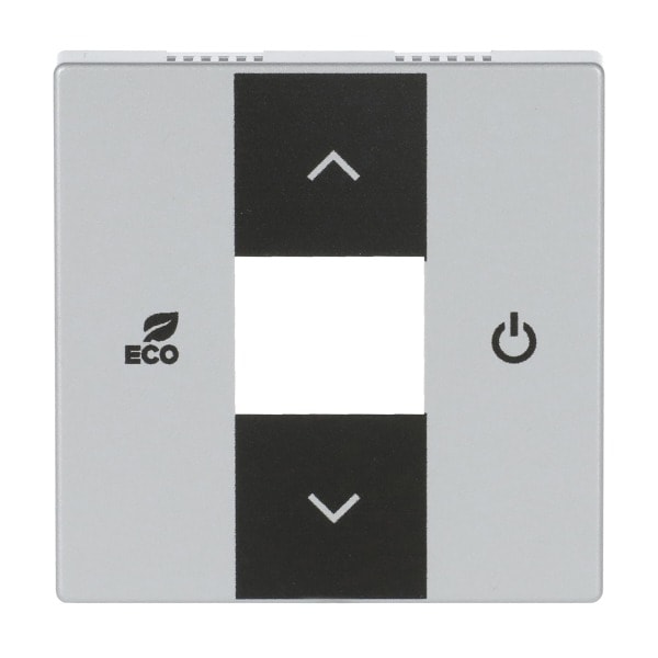 BUSCH-JAEGER - Abdeckrahmen Symbole ''Auf, Ab, ECO, Power'' 2-fach alusilber - Plattform 63
