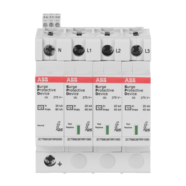 ABB - SPD Typ 2 für 400/690 V 1P Imax 20kA In 5kA Up 1 4kV TS Telesignal
