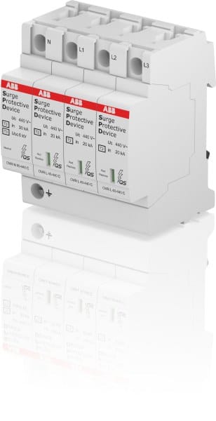 ABB - SPD Typ 2 für 400/690 V TT-3Ph. + TN-S N+3P Imax 40kA In 20kA Up 1 8kV