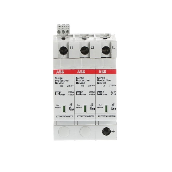 ABB - SPD Typ 2 für 230/400V TN-C 3P Imax 40kA In 20kA Up 1 25kV TS Telesignal
