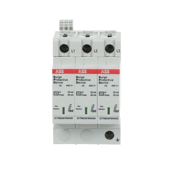 ABB - SPD Typ 2 für 400/690 V TN-C 3P Imax 40kA In 20kA Up 1 8kV TS Telesignal