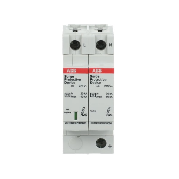 ABB - SPD Typ 2 für 230/400V TT-1Phasig 1P+N Imax 40kA In 20kA Up 1 25kV