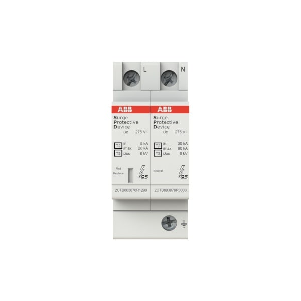 ABB - SPD Typ 2+3 für 230/400V TT-1Phasig 1P+N Imax 20kA In 5kA Up 0 9kV