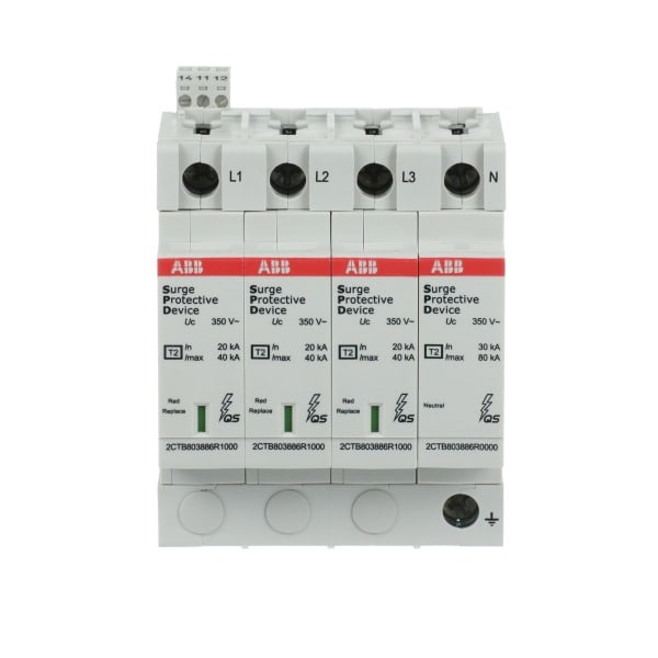 ABB - SPD Typ 2 für 230/400 V TT-3Ph. + TN-S 3P+NImax 40kAIn 20kAUp 15kVTS Telesignal