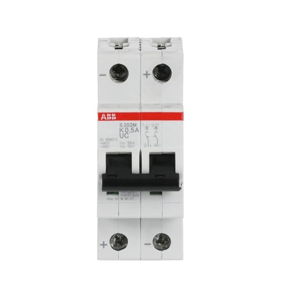 ABB - Sicherungsautomat - S200MUC - 2P - 0.5 A - K(AC) 10 kA