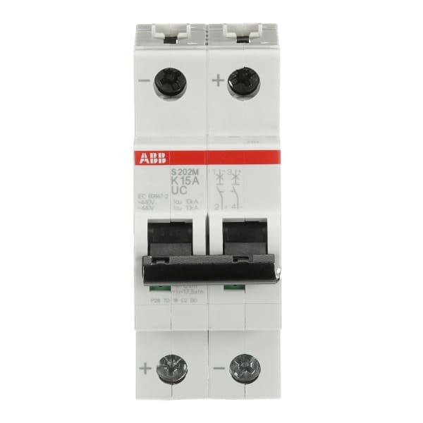 ABB - Sicherungsautomat - S200MUC - 2P - 15 A - K(AC) 10 kA