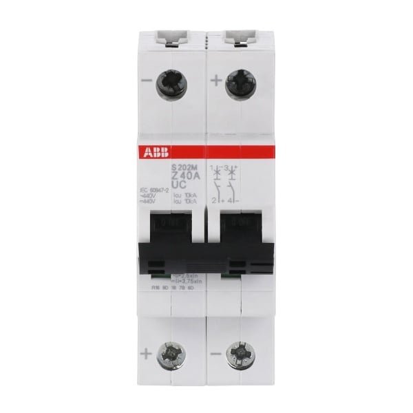 ABB - Sicherungsautomat - S200MUC - 2P - 40 A - Z(AC) 10 kA