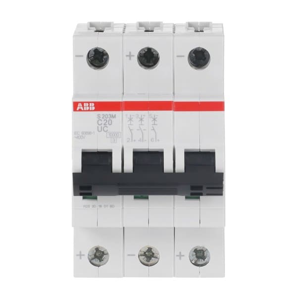 ABB - Sicherungsautomat - S200MUC - 3P - 20 A - C(AC) 10 kA