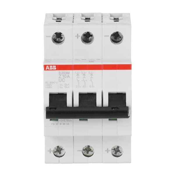 ABB - Sicherungsautomat - S200MUC - 3P - 10 A - Z(AC) 10 kA