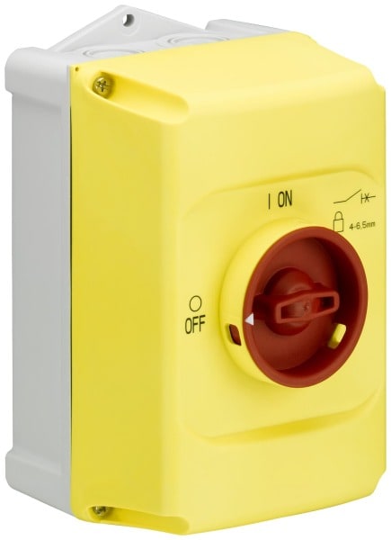 ABB - IB Y Isolierstoffgehäuse rot/gelb NOT-AUS IP65 3fach Abschließbar