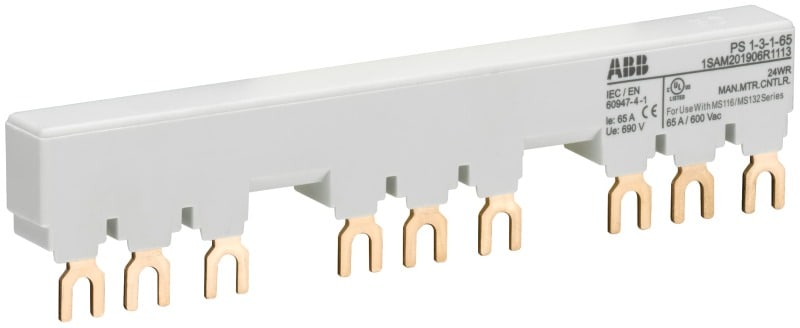 ABB - PS 3-Phasen-Sammelschiene für 3 MS116 / MS132 mit 1 HK/SK Ie=65A