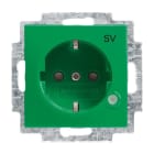 BUSCH-JAEGER - SCHUKO Steckdosen-Einsatz Safety+ SV mit Kontrolllicht grün - balance SI