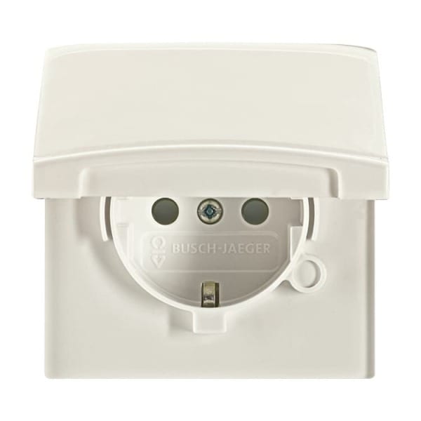 BUSCH-JAEGER - SCHUKO Steckdosen-Einsatz Safety+ mit Klappdeckel weiß - Allwetter 44 (IP44)