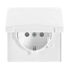 BUSCH-JAEGER - SCHUKO Steckdosen-Einsatz Safety+ mit Klappdeckel alpinweiß - Allwetter 44(IP44)