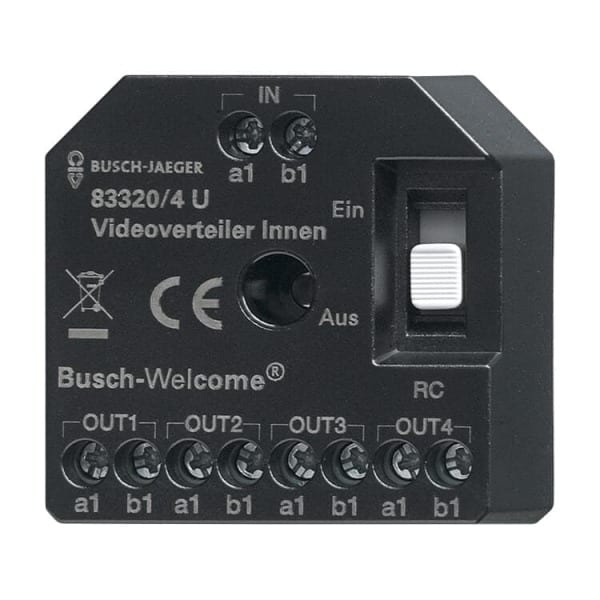 BUSCH-JAEGER - Aktiv Videoverteiler Innen UP 4-fach - Busch-Welcome 2-Draht