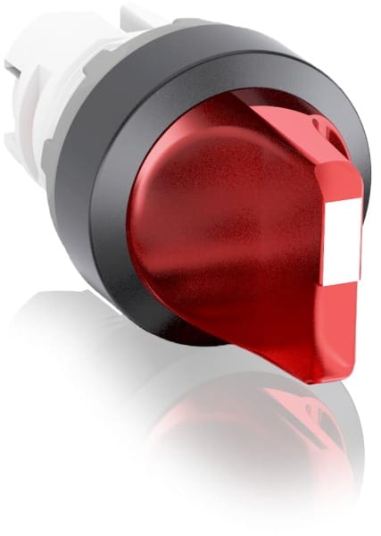 ABB - M2SS1-11R Leuchtwahlschalter-Vorsatz B-C rot, 2 Stellungen, kurzer Drehgriff