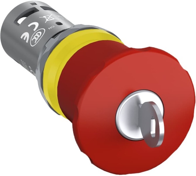 ABB - CE4K1-10R-11 Not-Aus-Taster 40mm Schlüsselentriegelung 1S+1Ö CombiLine-Compact