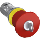 ABB - CE4K1-10R-11 Not-Aus-Taster 40mm Schlüsselentriegelung 1S+1Ö CombiLine-Compact