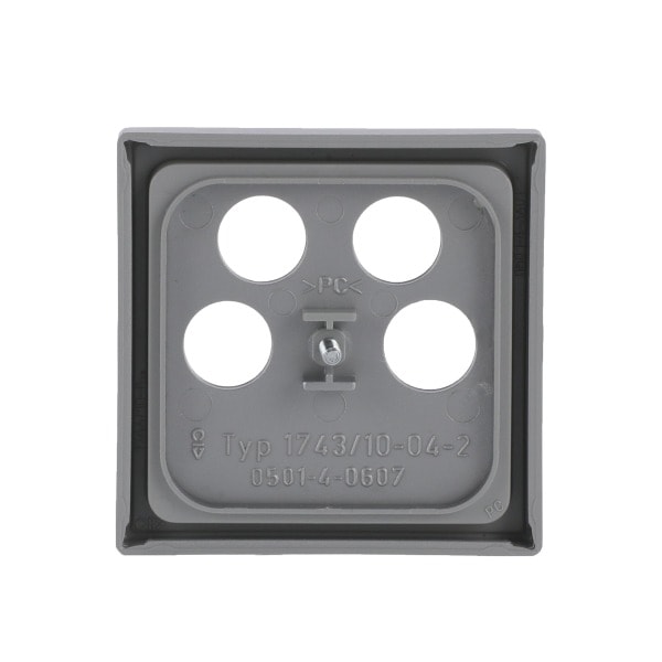 BUSCH-JAEGER - Zentralscheibe TV / Radio / 2x SAT 4-fach alusilber - Plattform 63