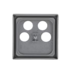BUSCH-JAEGER - Zentralscheibe TV / Radio / 2x SAT 4-fach alusilber - Plattform 63