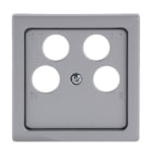BUSCH-JAEGER - Zentralscheibe TV / Radio / 2x SAT 4-fach alusilber - Plattform 63
