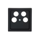 BUSCH-JAEGER - Zentralscheibe TV / Radio / 2x SAT 4-fach schwarz matt - Plattform 63