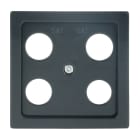 BUSCH-JAEGER - Zentralscheibe TV / Radio / 2x SAT 4-fach anthrazit - Plattform 63