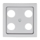 BUSCH-JAEGER - Zentralscheibe TV / Radio / 2x SAT 4-fach alusilber - Plattform 63