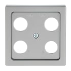 BUSCH-JAEGER - Zentralscheibe TV / Radio / 2x SAT 4-fach edelstahl - pur edelstahl