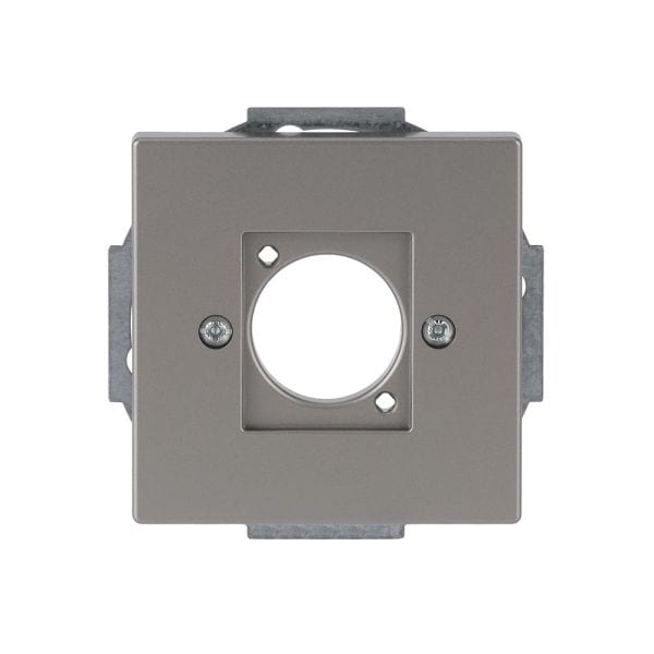 BUSCH-JAEGER - Zentralscheibe Steckverbinder Neutrik XLR 1-fach edelstahl - pur edelstahl