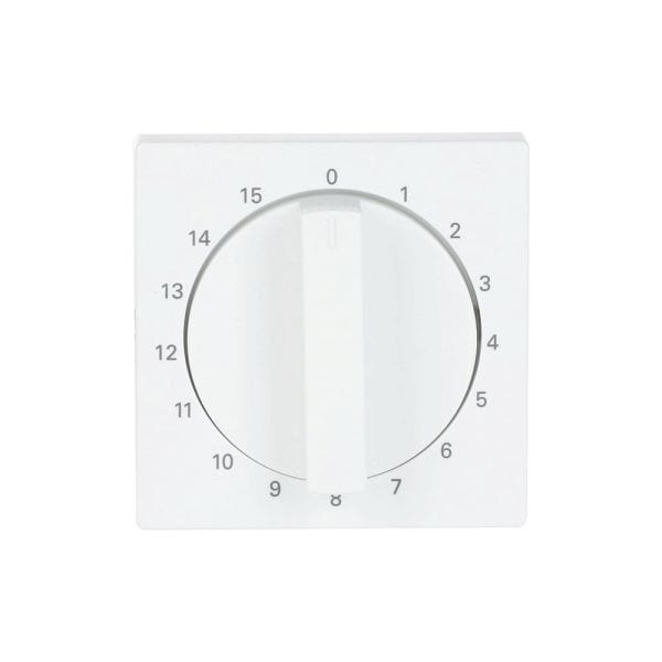 BUSCH-JAEGER - Zentralscheibe Drehknopf Zeitschaltuhr Aufdruck 1-15 studioweiß - Plattform 63