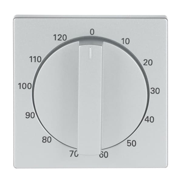 BUSCH-JAEGER - Zentralscheibe Drehknopf Zeitschaltuhr Aufdruck 10-120 alusilber - Plattform 63