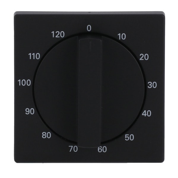 BUSCH-JAEGER - Zentralscheibe Drehknopf Zeitschaltuhr Druck 10-120 schwarz matt - Plattform 63
