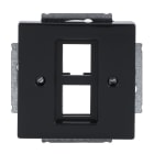 BUSCH-JAEGER - Zentralscheibe Modular-Jack-Einsatz 2-fach anthrazit - Plattform 63