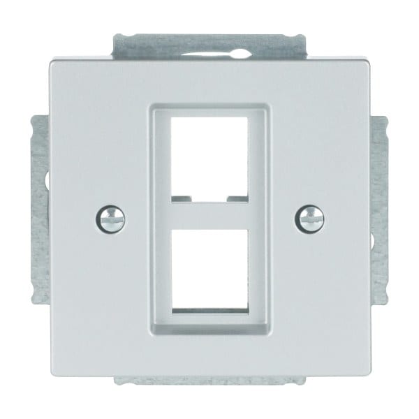 BUSCH-JAEGER - Zentralscheibe Modular-Jack-Einsatz 2-fach alusilber - Plattform 63