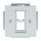 BUSCH-JAEGER - Zentralscheibe Modular-Jack-Einsatz 2-fach alusilber - Plattform 63