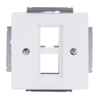 BUSCH-JAEGER - Zentralscheibe Modular-Jack-Einsatz 2-fach studioweiß - Plattform 63