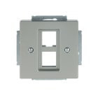 BUSCH-JAEGER - Zentralscheibe Modular-Jack-Einsatz 2-fach edelstahl - pur edelstahl